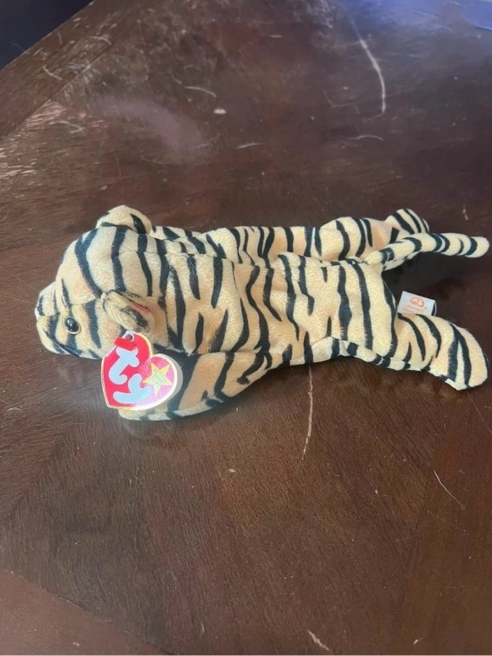 Vintage 1995 Ty Beanie Baby Stripes the Tiger PVC Pellets Retired